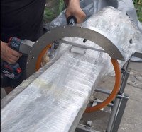 Kézi orbitális csomagoló | Hordozható fóliázógép csövek, fűrészáru és hosszú termékek számára HROW-450 Thumb