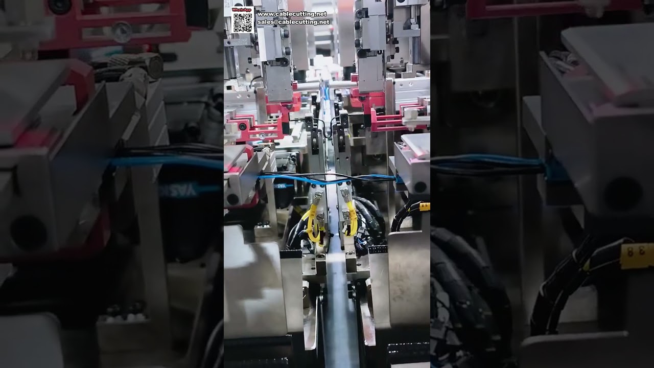 Kiváló kompatibilitású automatikus kétfejű végződtető krimpelő és házbehelyező gép