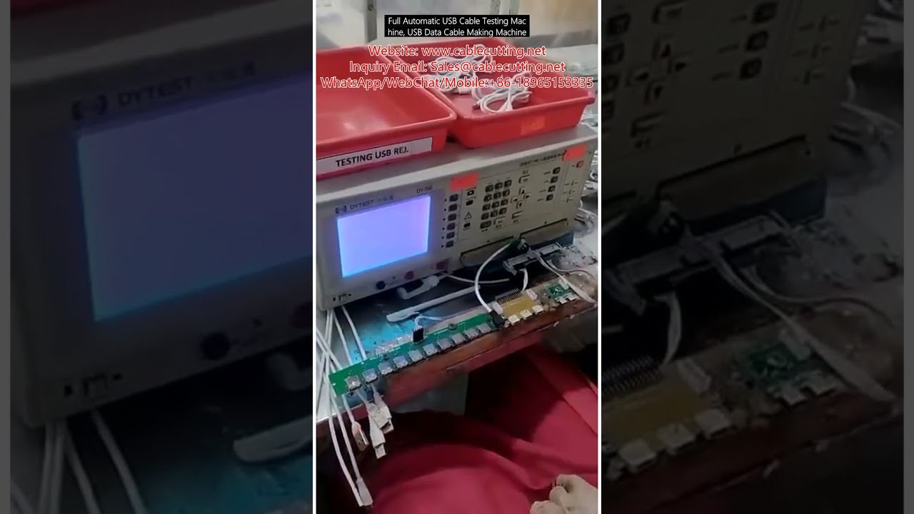 Teljesen Automatikus USB Kábel Tesztelő Gép – Adatkábel Gyártó Berendezés